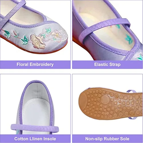 Vista 4 de Bkotoo Encanto Mirabel - Zapatos de vestir para niñas - Cosplay Isabela Madrigal Princess Costume Shoes