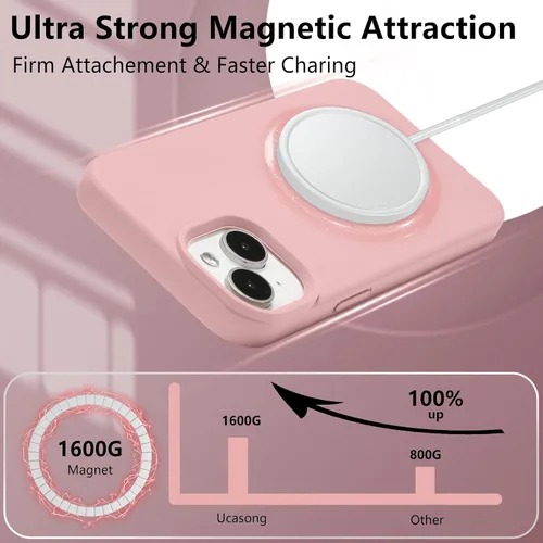 Vista 14 de Funda magnética de silicona para iPhone 13 Pro, color blanco antiguo [Compatible con Magsafe] [Forro de microfibra suave antiarañazos], funda
