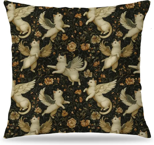 Vista 34 de Fundas de Almohada Gótica de Polilla y Mariposa 18x18, Fundas de Almohada Celestial de Luna de Academia Oscura para Sofá, Decoración Gótica