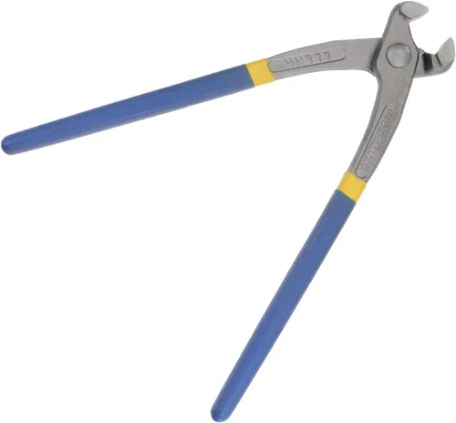 Vista 3 de HARFINGTON Alicates de corte de extremo de 8 pulgadas, alicates de hormigón de uñas con mango de plástico azul amarillo para manualidades