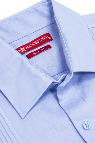 Vista 3 de Manchester Guayabera - Camisa de manga larga para hombre, ajuste regular