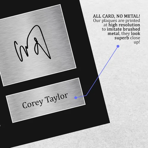 Vista 5 de HWC Trading Corey Taylor Slipknot Gifts USL Imagen Impresa con Autógrafo Firmado para Fanáticos de Recuerdos Musicales - Tamaño Carta de EE.UU