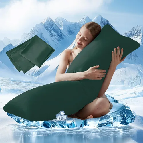 Vista 32 de DOWNCOOL Relleno de almohada de cuerpo completo de lujo con funda de fibra, almohada corporal ultrasuave para dormir, inserto de almohada de cama