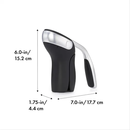 Vista 2 de OXO Sacacorchos de Palanca Vertical de Acero con Cortador de Papel de Aluminio Extraíble