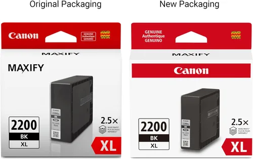 Vista 3 de Canon PGI-2200XL Depósito de tinta negra de pigmento genuino, compatible con impresoras IB4120, MB5420, MB5120, IB4020, MB5020 y MB5320 (opcional)