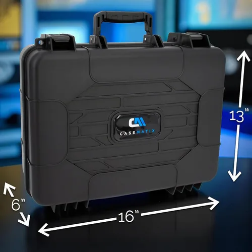 Vista 4 de CASEMATIX Funda de micrófono inalámbrico – Estuche rígido para micrófono con espuma personalizable, compatible con Sennheiser, Shure