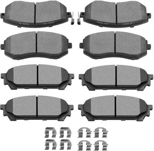 Vista 25 de Juego de pastillas de cerámica, D374 D621 D948 SCITOO 8 piezas de pastillas de freno delanteras y traseras para Honda Civic del Sol 1994-1997
