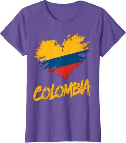 Vista 21 de Camiseta con la bandera del corazón de Colombia