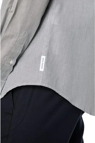 Vista 3 de Armani Exchange Camisa de manga larga con botones con logotipo de Falling para hombre