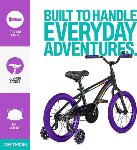 Vista 6 de Bicicleta Infantil Jetson Light Rider con Luces LED Unisex, Marco Iluminado con 3 Modos de Luz Diferentes