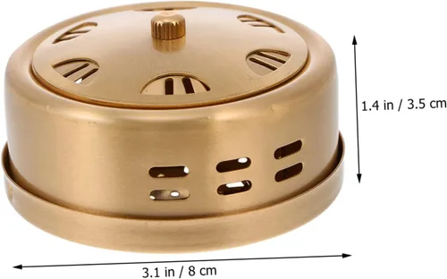 Vista 2 de Caja de masaje Moxa portátil de cobre puro Moxa Burner Case Moxibustión cubierta de tela anti-quemaduras diseño para aliviar el estrés