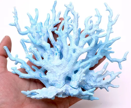 Vista 5 de Besimple Adorno artificial de coral para acuario de plástico, plantas para pecera, decoración para paisaje de acuario (6.7 x 5.5 x 1.6 pulgadas)