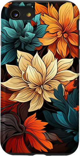 Vista 18 de Red and Orange Autumn Colors Fall Leaves Floral Pattern Case for iPhone 17