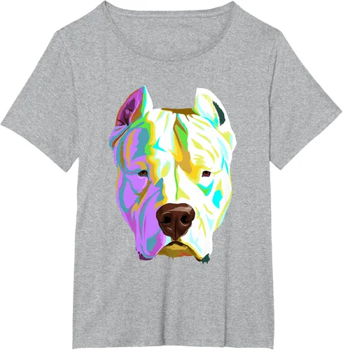 Vista 98 de Colorida camiseta Dogo Argentino, Negro, S