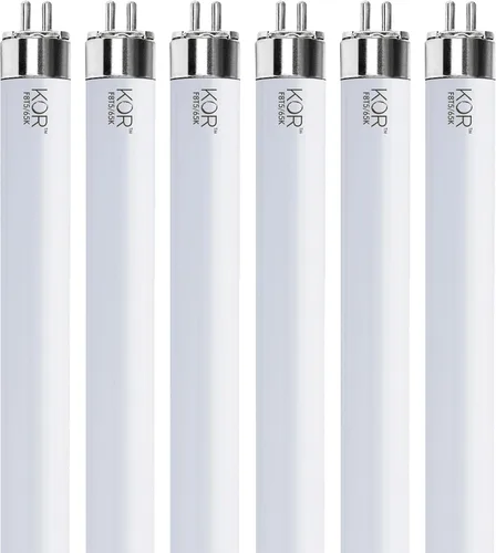 Vista 7 de KOR Bombillas fluorescentes F8T5/WW T5, 8 W, 3000 K, paquete de 6 3000k (blanco cálido)