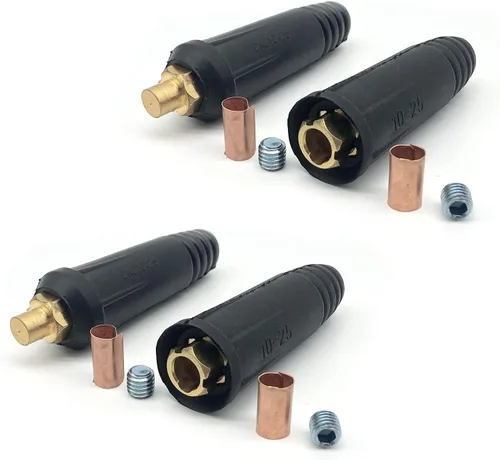 Vista 2 de RX WELD Par de conectores rápidos de cable de soldadura estilo DINSE (100Amp-200Amp (#6-#4) 10-25 SQ-MM 2-set)