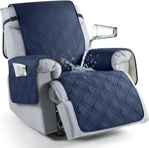 Vista 27 de TAOCOCO Funda para silla reclinable 100% impermeable que se mantiene en su lugar, fundas reclinables para sillas reclinables pequeñas con bolsillo