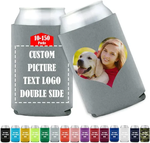 Vista 17 de Funda enfriadora de latas de cerveza personalizada Koo-zi Slim a granel, añade tu texto con imagen en una cubierta plegable de 12 onzas líquidas