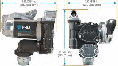 Vista 4 de GPRO - Bomba de transferencia de combustible Serie V25, sólo bomba, 25 GPM, 12 voltios (170000-01)