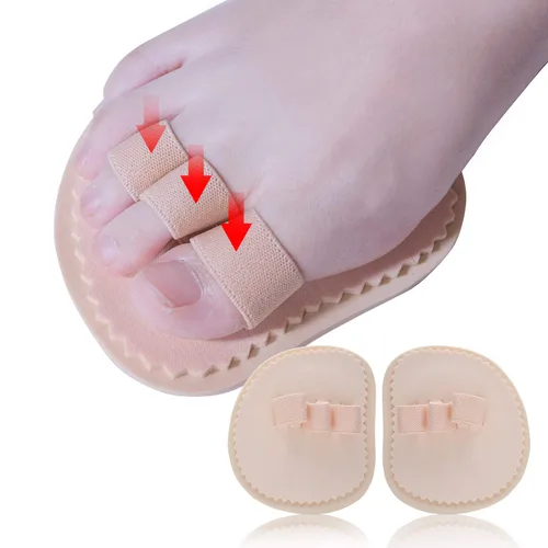 Vista 8 de Férula y enderezador de dedos, con bucles ajustables, corrector de dedos de martillo con almohadillas metatarsianas para dedos rizados y torcidos