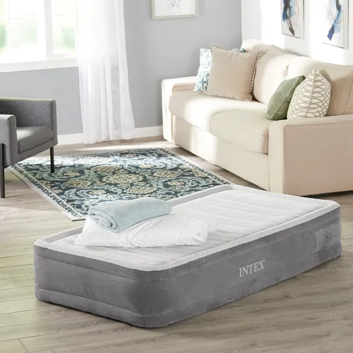 Vista 7 de Intex Comfort Dura-Beam - Colchón de aire con bomba eléctrica interna, altura elevada (modelo 2020)