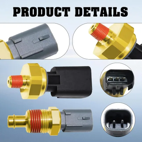 Vista 2 de 2 unids Sensor de presión de aceite Interruptor emisor Sensor de temperatura del refrigerante 5149062AA 5149077AB para Chrysler Aspen Pacifica Jeep