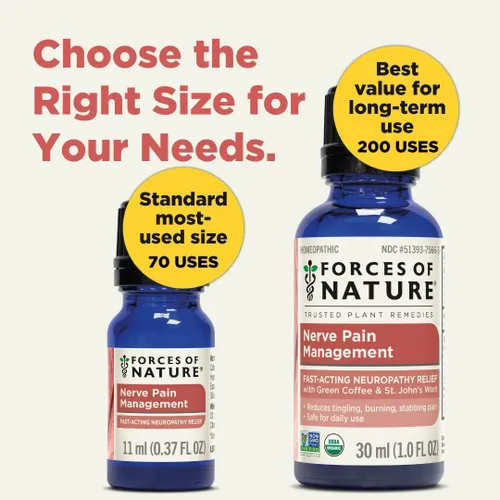 Vista 8 de Forces of Nature Manejo del dolor nervioso, alivio tópico orgánico para la neuropatía y las molestias nerviosas, la medicina homeopática apoya