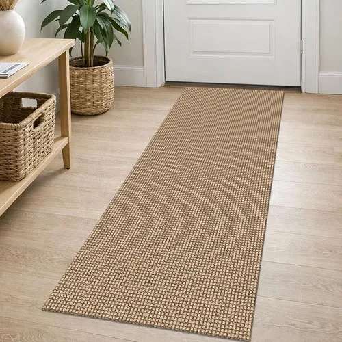 Vista 156 de EARTHALL Alfombra tejida de 2 x 3 pies, lavable para entrada, alfombra trenzada antideslizante, alfombra para puerta interior y exterior, alfombra