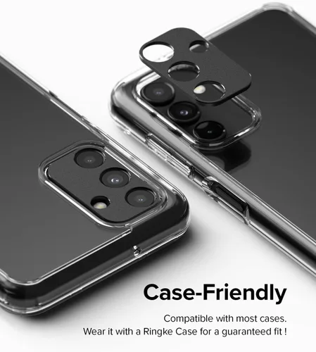 Vista 7 de Ringke Estilo de cámara compatible con Samsung Galaxy A13 5G protector de lente de cámara, marco de aluminio resistente adhesivo - negro