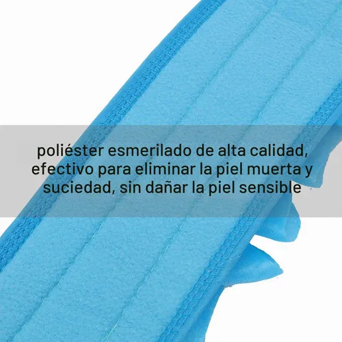 Vista 7 de Paquete de 3 esponjas de doble cara para la espalda, esponja de ducha, esponja larga exfoliante para la espalda, rascador con asa, aplicador