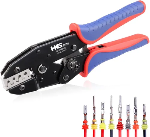 Vista 17 de HKS - Herramienta de compresión para terminales Delphi APTIV de AWG 28-18 (0.1-1mm²), Metri-Pack 150/280/630, APEX 2.8 y AMP Superseal 1.5 - SN-11BO