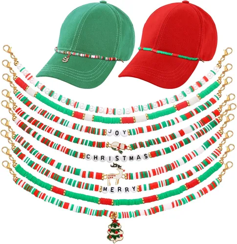 Vista 9 de Geyoga 9 unidades de cadenas para sombrero de camionero, dijes de sombrero de camionero para mujeres y hombres, decoración de billetes, cadena