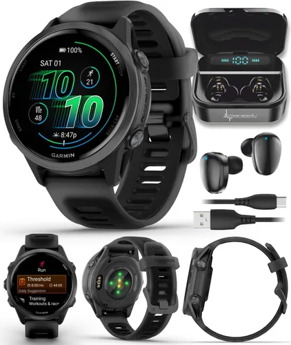 Vista 13 de Garmin Forerunner 570 42mm reloj inteligente avanzado GPS para correr y triatlón, pantalla AMOLED, entrenamiento y recuperación, aluminio azul