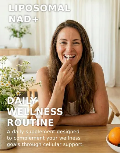 Vista 5 de NAD + Suplemento Liposomal Nicotinamida Ribosida Resveratrol Quercetina Antienvejecimiento Antioxidante NAD Plus Suplementos Booster para Mujeres
