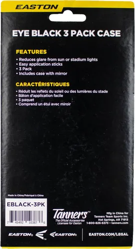 Vista 2 de Easton Eye Black Stick Reducción de deslumbramiento para jugadores de béisbol y sóftbol Negro