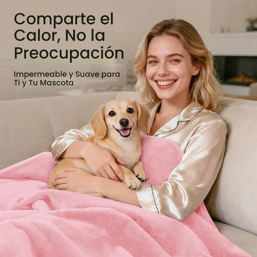 Vista 4 de LOOBANI Manta impermeable para sofá, de doble cara, a prueba de fugas, 40 x Rosa