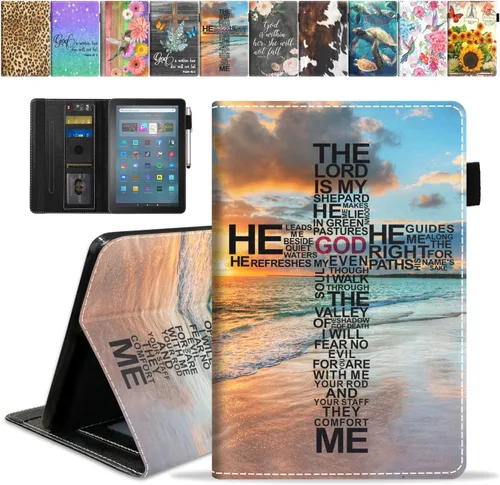 Vista 29 de Funda para tableta Amazon Fire Max 11 (11 pulgadas, 13ª generación, versión 2023) con ranura para tarjetas y apagado y encendido automático, funda