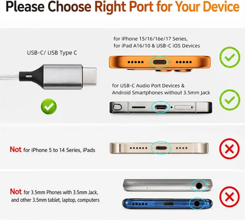 Vista 6 de Auriculares USB C para Samsung, auriculares USB C con cable con micrófono estéreo tipo C auriculares magnéticos tipo C para Galaxy A55 A16 A35 ipad