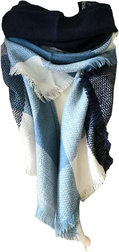 Vista 111 de Wander Agio - Bufanda envolvente con diseño a cuadros o triangular para mujer, cálida y larga, de punto, sensación de cachemira, chal