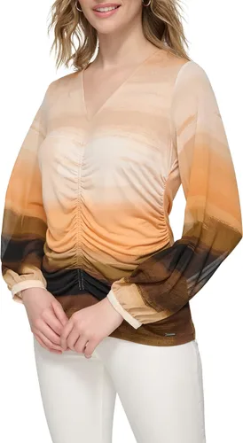 Vista 3 de Calvin Klein Women's Gathered Long Sleeve Knit