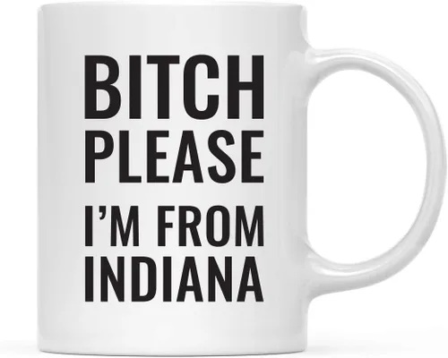 Vista 10 de Andaz Press Taza de café de 11 onzas, regalo de broma, Bitch Please I'm from Alabama, paquete de 1, incluye caja de regalo, divertidas ideas