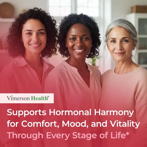 Vista 7 de Harmonía hormonal para mujeres con cohosh negro, Dong Quai y trébol rojo - Equilibrio hormonal natural para mujeres de todas las edades - Apoya