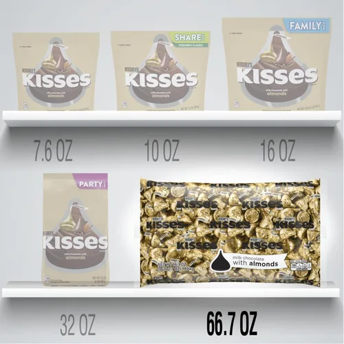 Vista 2 de Chocolates con leche Kisses, 66.67 onzas