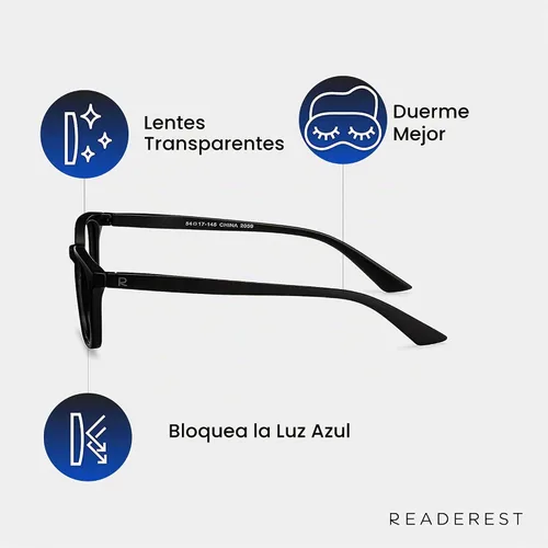 Vista 2 de Readerest Blue Light Reading Glasses - Lightweight Computer Glasses w/Spring Hinges - UV Protection, Anti Glare & Eye Strain