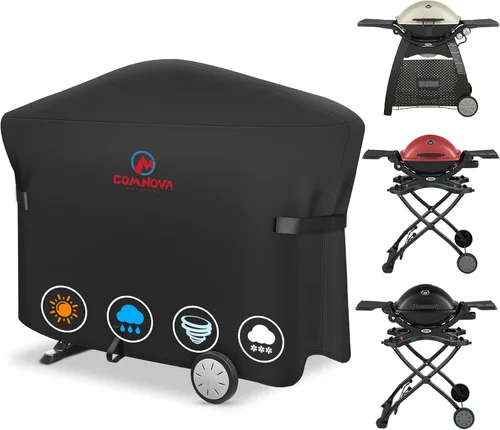 Vista 10 de Comnova Weber Q Series - Cubierta para parrilla – Resistente e impermeable, cubierta de barbacoa de 26.5 pulgadas para Q1000, Q1200, Q1400