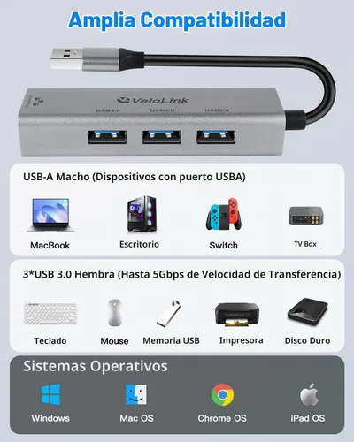 Vista 4 de Adaptador USB a Ethernet, Ethernet a USB, USB a RJ45 para Nintendo Switch 2, adaptador Gigabit Ethernet, red LAN para laptop, MacBook, Chromebook