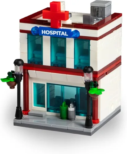 Vista 6 de Brick Loot Mini City Diner Building Set, 234 Piece Modular Restaurant Brick Toy, Collectible Mini City Building, Compatible with Major Brick Brands