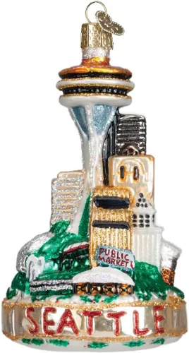 Vista 31 de Old World Christmas - Adorno de bebé blanco de un solo pieza de vidrio soplado para árbol de Navidad, decoración festiva hecha a mano, colección