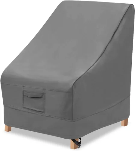 Vista 8 de Vailge Funda para Silla de Patio de Alto Respaldo, Fundas para Sillas de Exterior Impermeables, Funda para Silla de Comedor de 600D, Silla de Césped