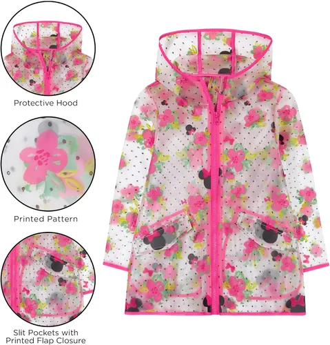 Vista 3 de Abrigo de lluvia para niñas de 2 a 7 años de Disney Minnie, Mickey Mouse, Princess, Nickelodeon Paw Patrol